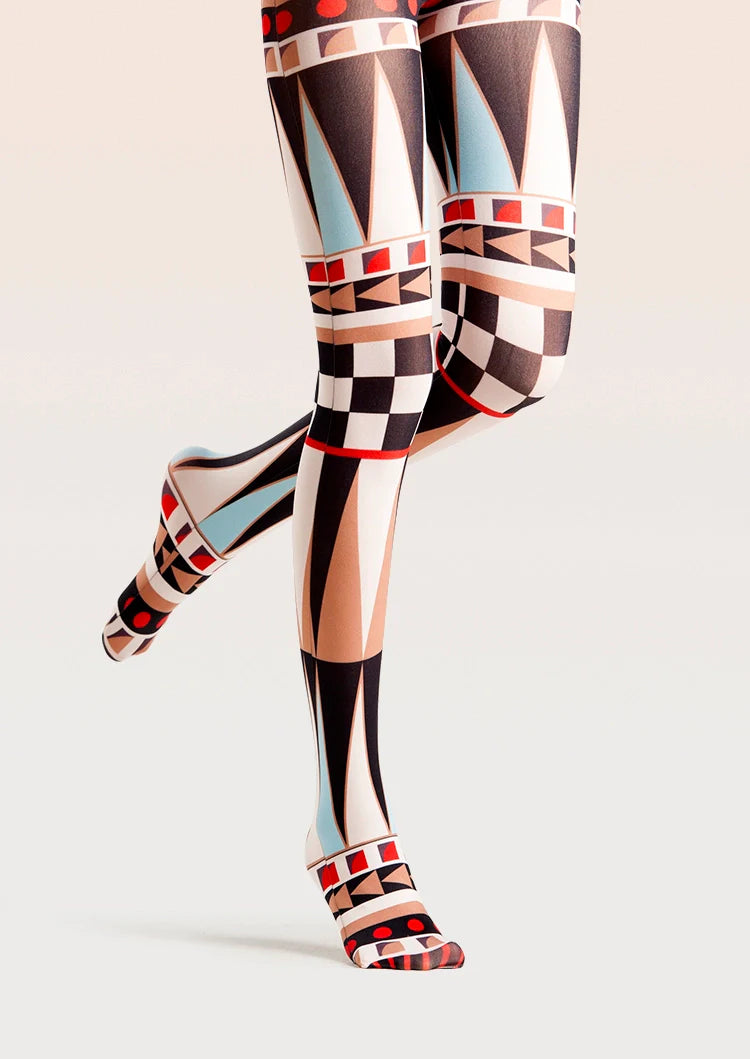 Viken Plan Gypsy Check Tights Hosiery Pantyhose