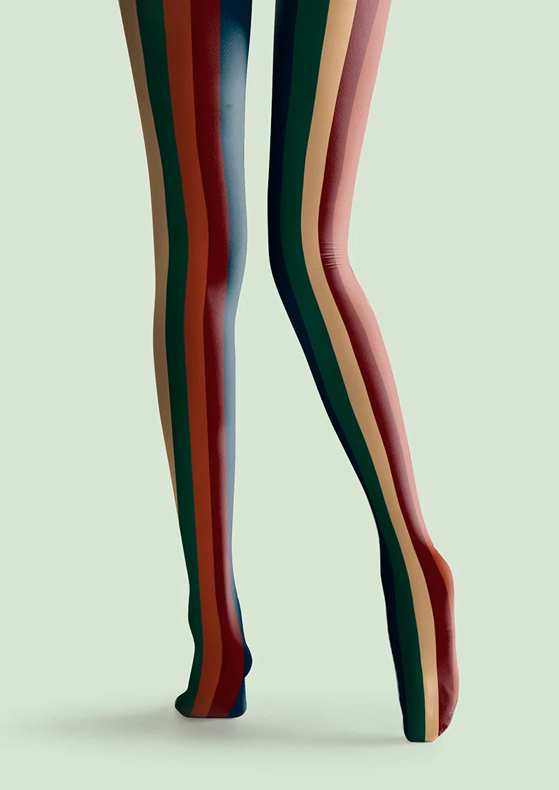 Viken Plan Christmas color scheme stripes Tights Hosiery Pantyhose