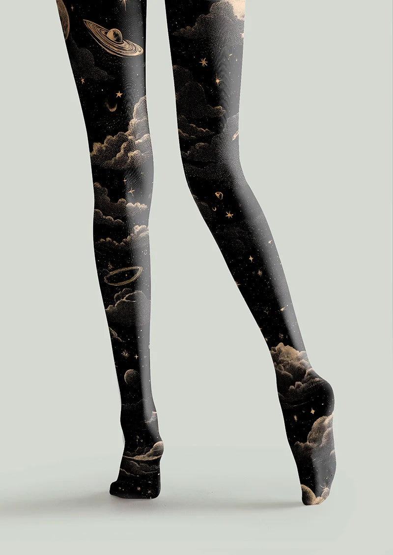 Viken Plan Flying Saucer Night Tights Hosiery Pantyhose