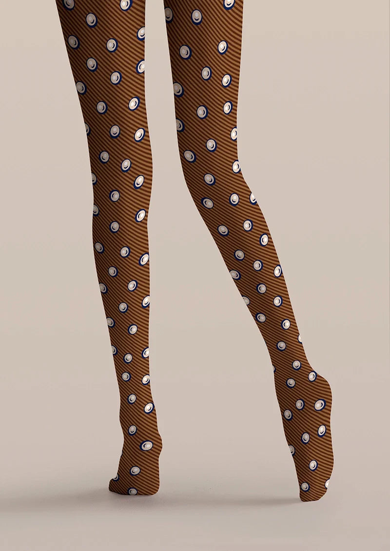 Viken Plan Pearl Polka Dots Tights Hosiery Pantyhose