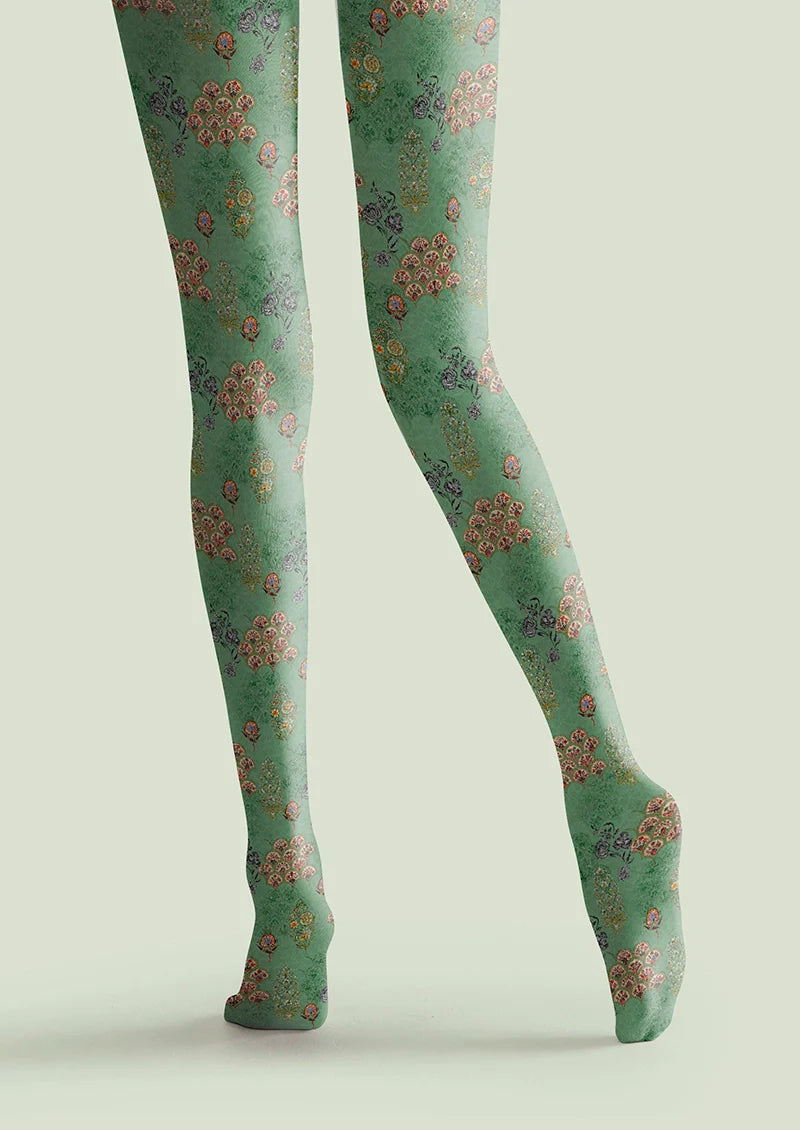 Viken Plan Classic Fan Rib Tights Hosiery Pantyhose