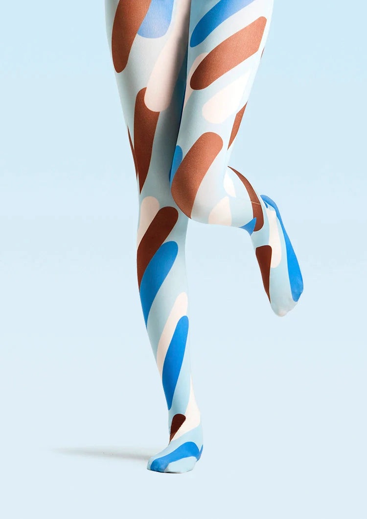 Viken Plan PopArt Print Cute Pantyhose/Tights [Circular stripes]