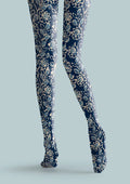 Viken Plan Porcelain Florals Tights Hosiery Pantyhose