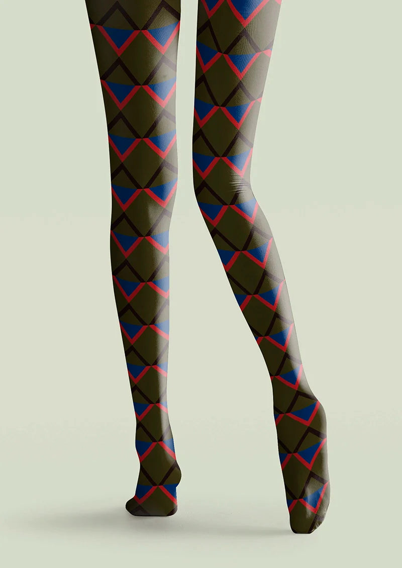 Viken Plan Inky Matrix Tights Hosiery Pantyhose