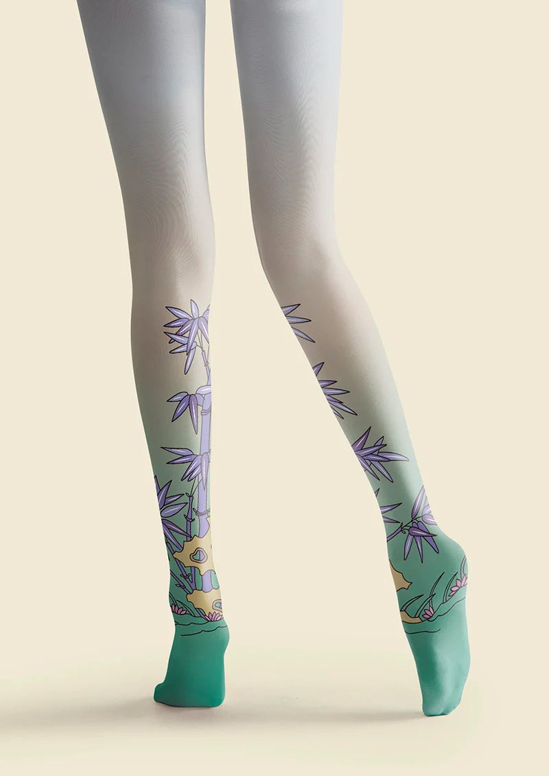 Viken Plan Purple Bamboo Tights Hosiery Pantyhose