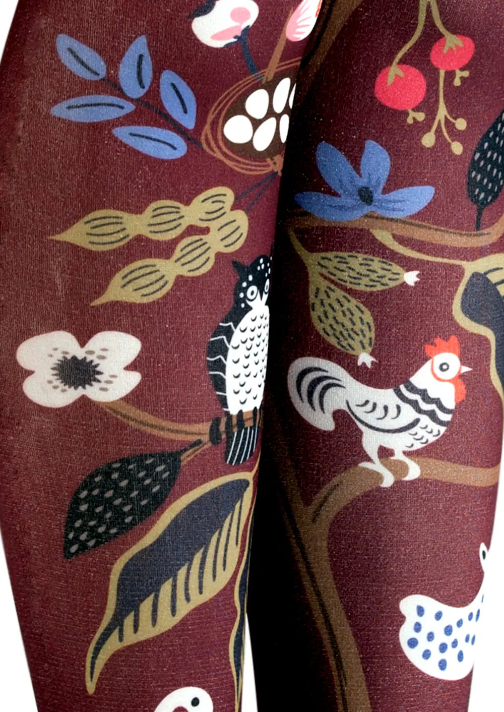 Viken Plan Fun art Print Tights Cartoon animals Pantyhose/Tights [Whimsical Secret Garden]