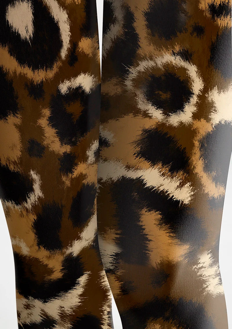 Viken Plan Classic Fashion Print Tights Personalized Pantyhose/Tights [Leopard's Prowl]
