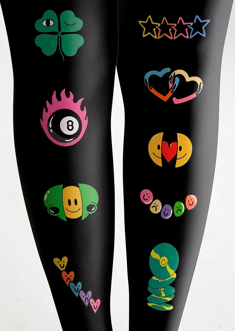 Viken Plan Fun Patterns Tights Hosiery Pantyhose