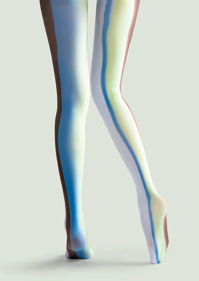 Viken Plan Fashion Printed Tights Personality Pantyhose/Tights [Greenish Stripe]