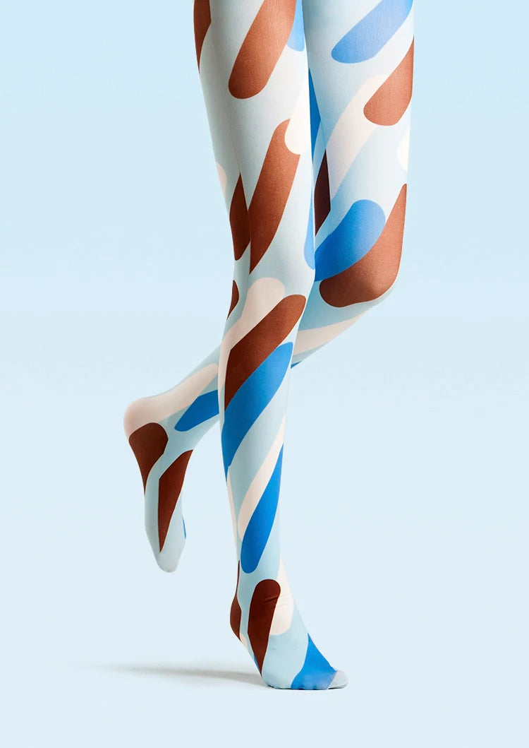 Viken Plan PopArt Print Cute Pantyhose/Tights [Circular stripes]
