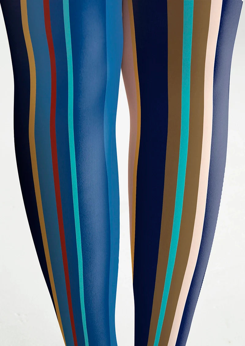 Viken Plan Blue Dream Striped Tights Hosiery Pantyhose