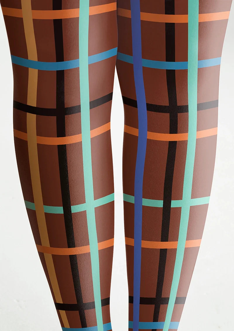 Viken Plan Rhythmic Grids Tights Hosiery Pantyhose