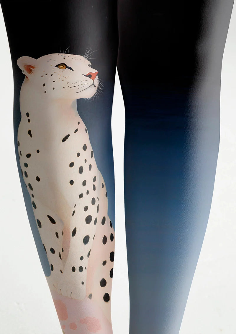 Viken Plan Snow leopard Tights Hosiery Pantyhose