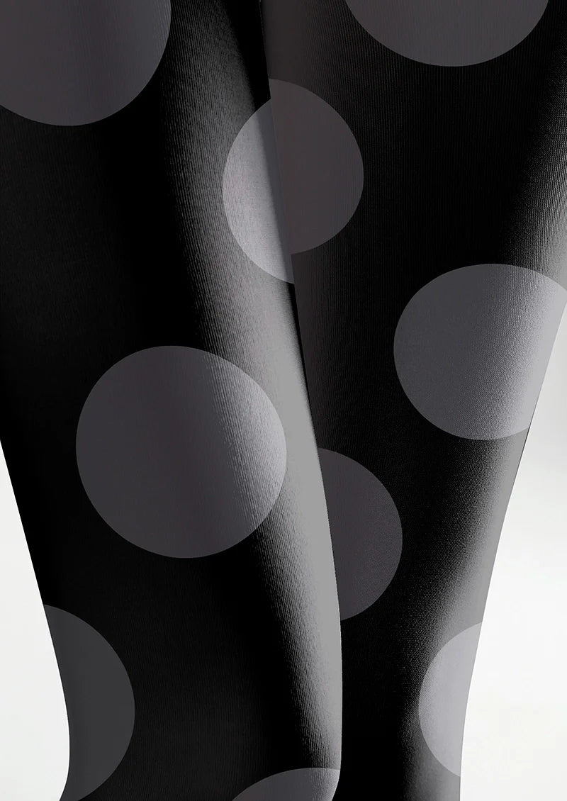 Viken Plan Black-gray polka dots Tights Hosiery Pantyhose