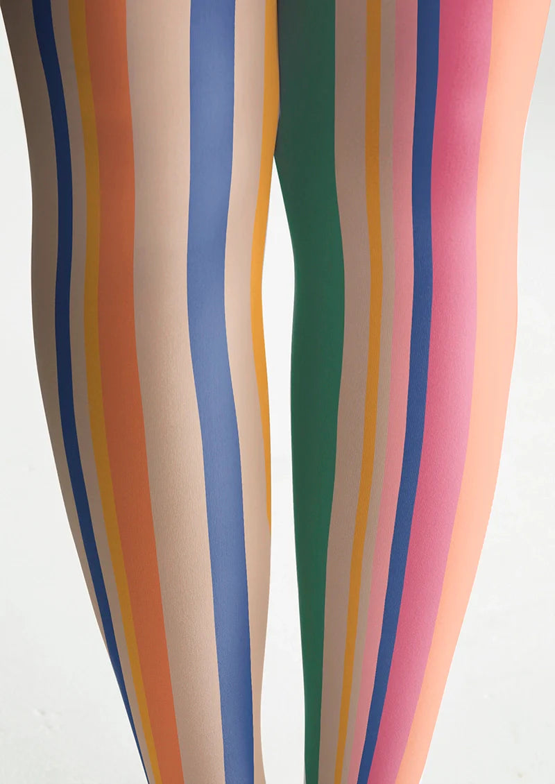 Viken Plan Neon Stripes Tights Hosiery Pantyhose