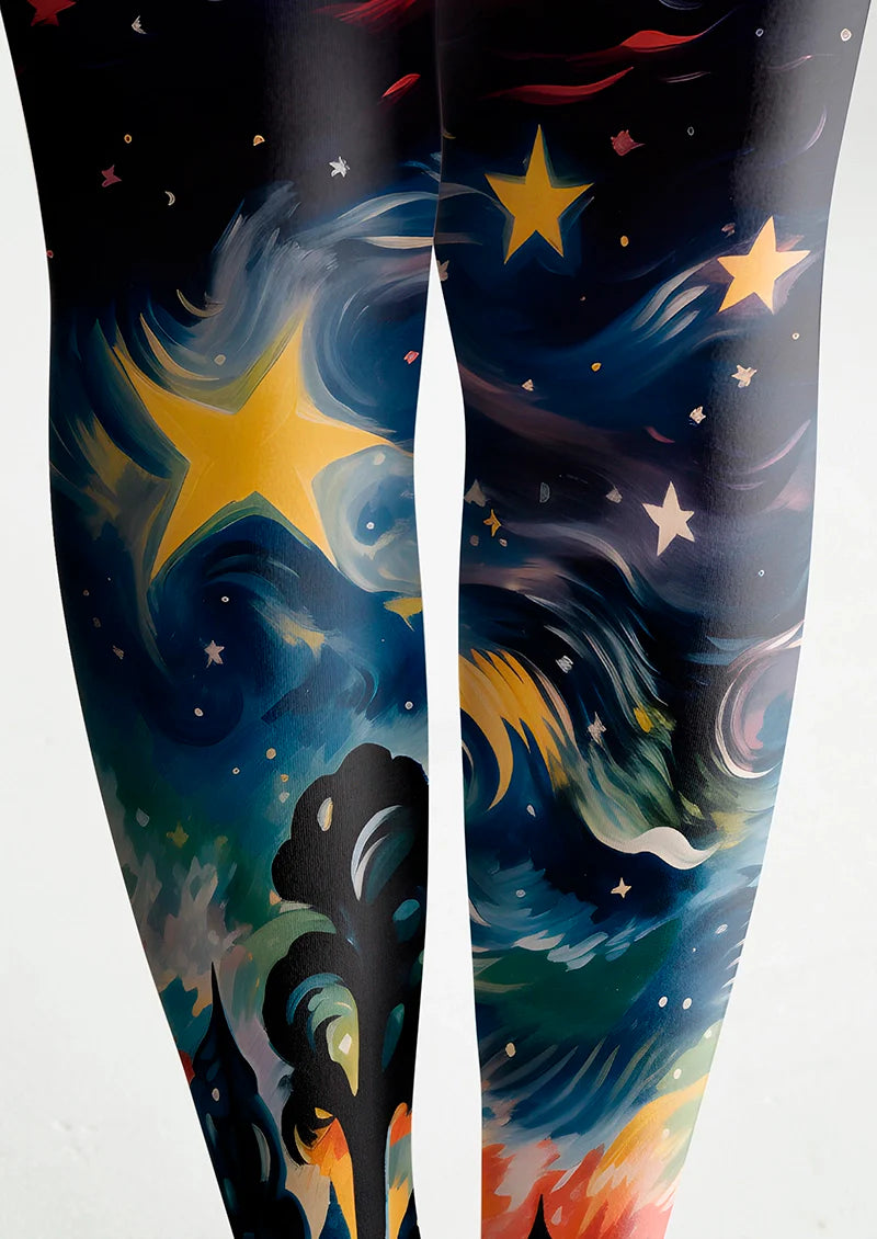 Viken Plan Colorful Starry Sky Tights Hosiery Pantyhose