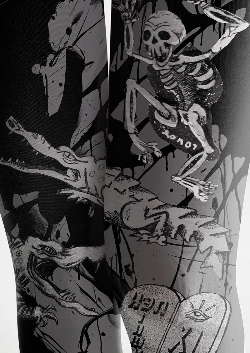 Viken Plan Skullgator Tights Hosiery Pantyhose