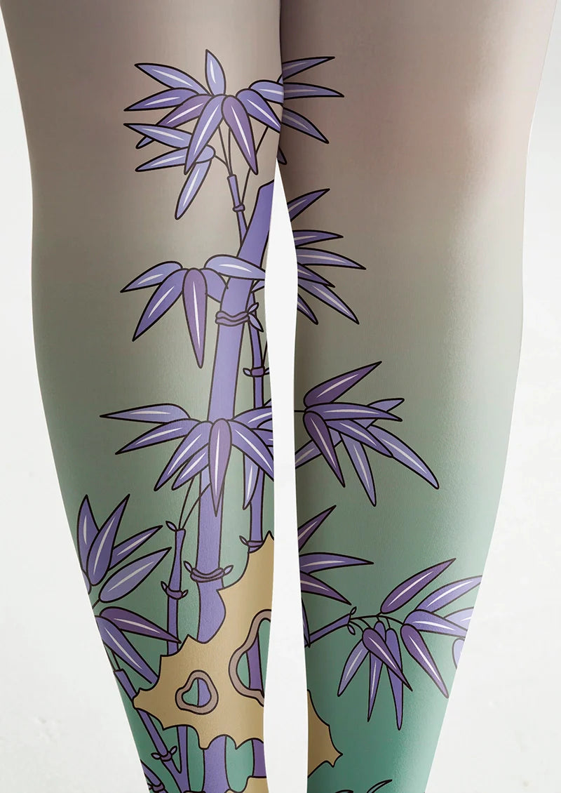 Viken Plan Purple Bamboo Tights Hosiery Pantyhose