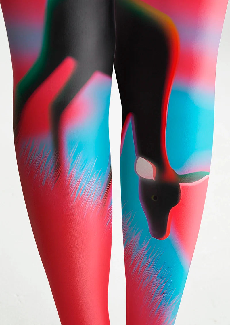 Viken Plan Psychedelic deer Tights Hosiery Pantyhose