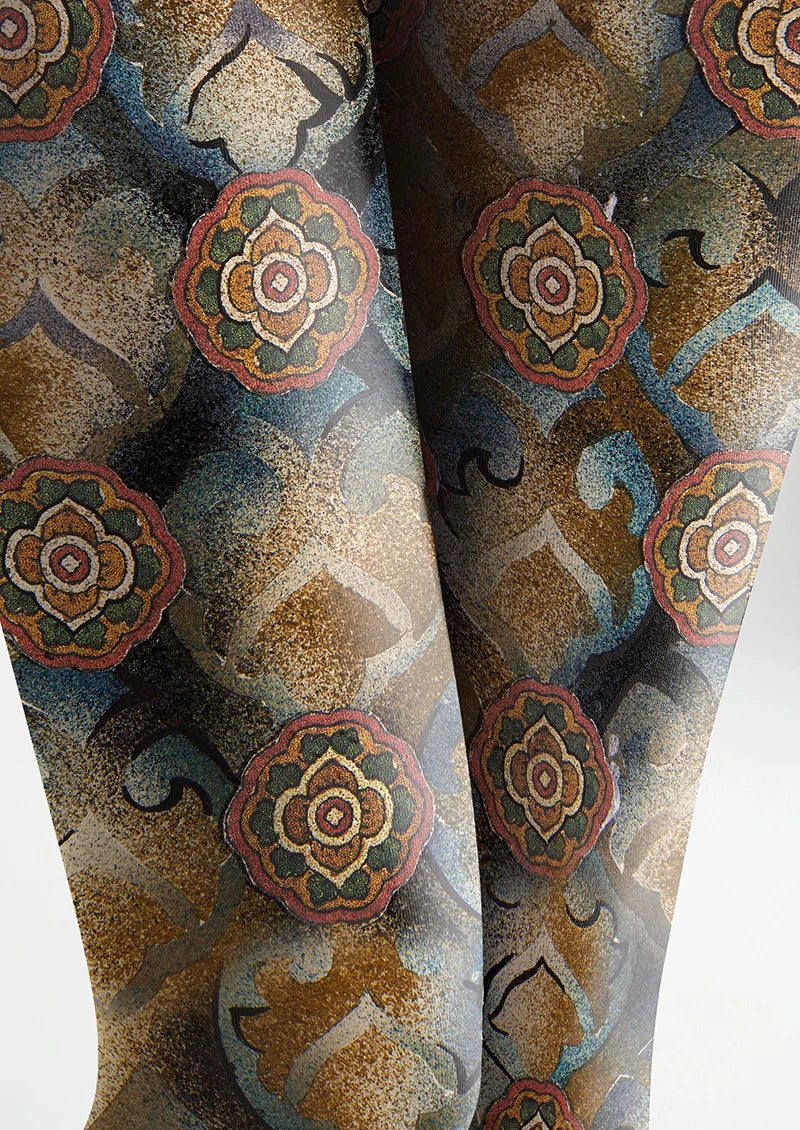 Viken Plan Lacquer Bloom Tights Hosiery Pantyhose