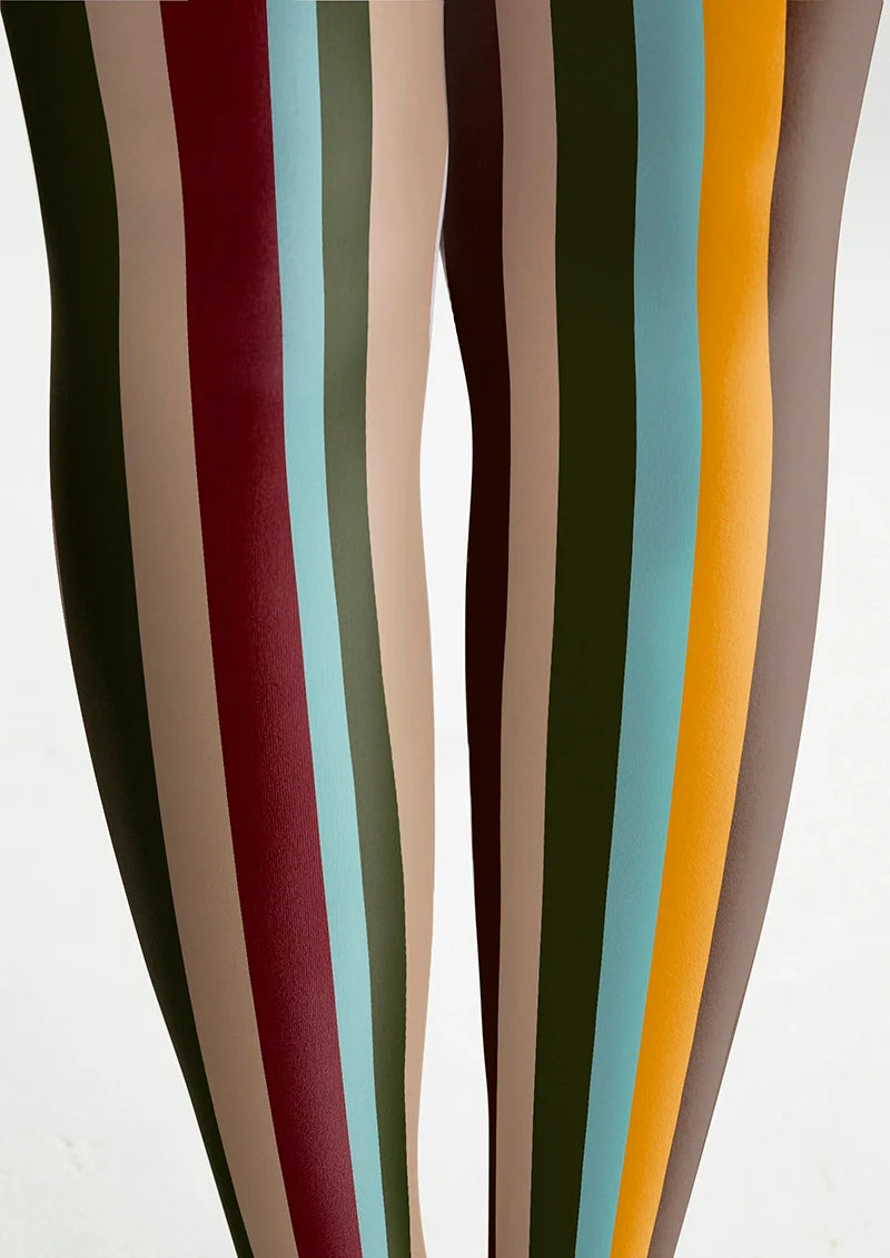 Viken Plan Retro Stripes Tights Hosiery Pantyhose