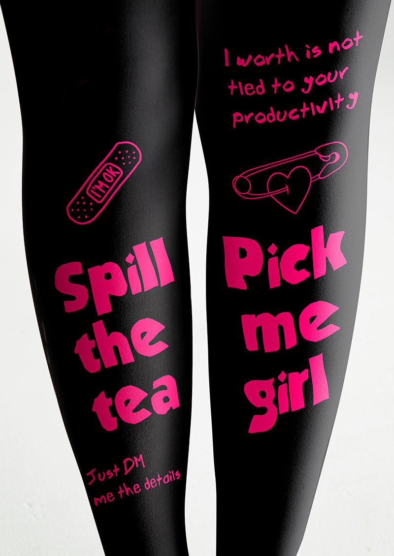 Viken Plan spill the tea Tights Hosiery Pantyhose