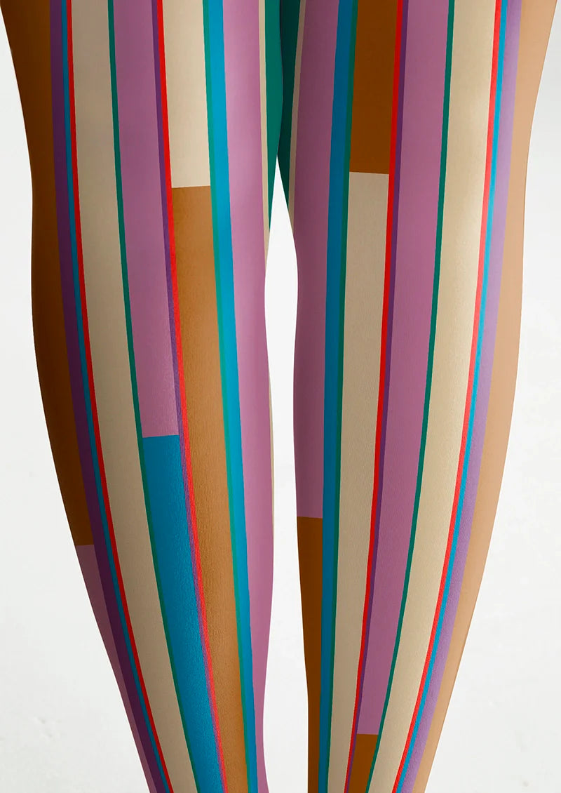 Viken Plan Broken Colors stripes Tights Hosiery Pantyhose