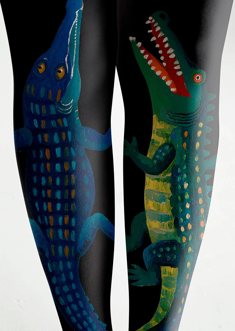 Viken Plan Crocodile Tights Hosiery Pantyhose