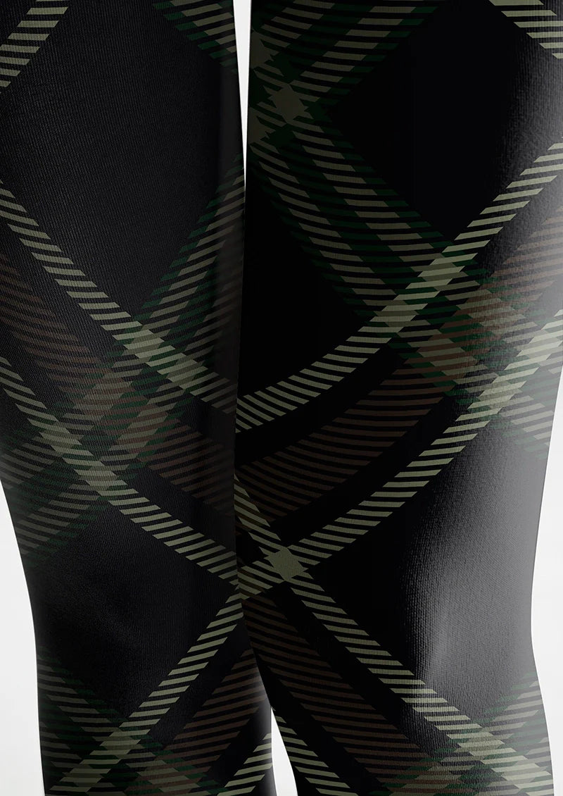 Viken Plan Darkness Check Plaid Tights Hosiery Pantyhose