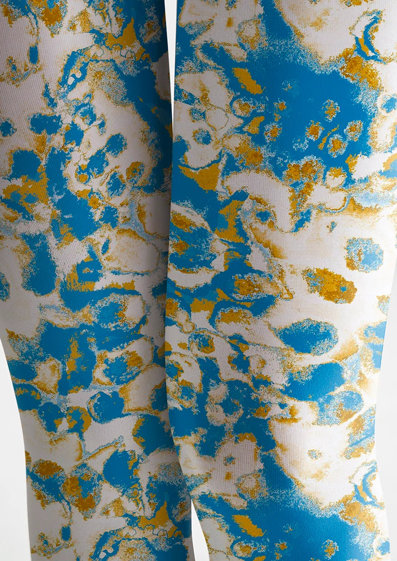 Viken Plan Blue Speckles Tights Hosiery Pantyhose