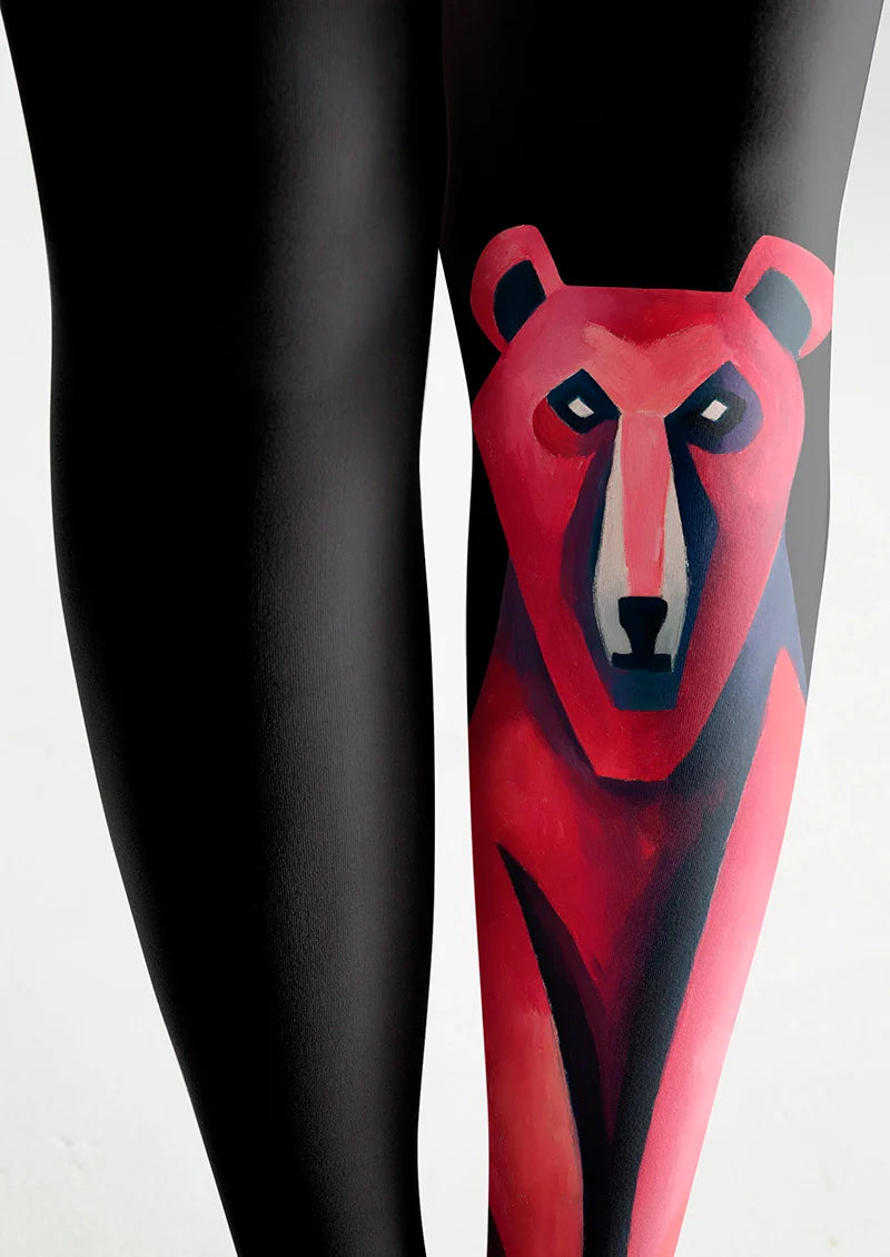 Viken Plan Peach Pink Bear Tights Hosiery Pantyhose