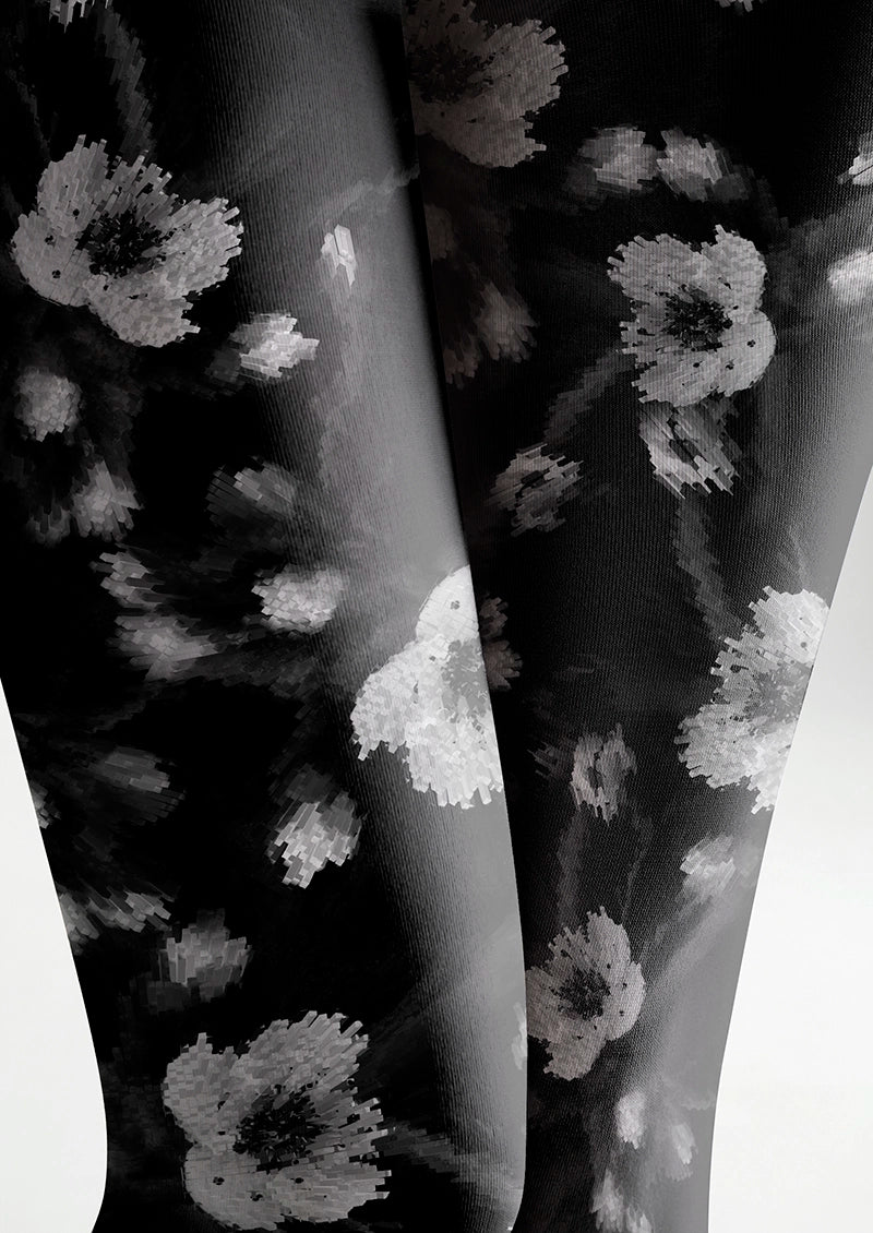 Viken Plan Night-Blooming Flower Tights Hosiery Pantyhose