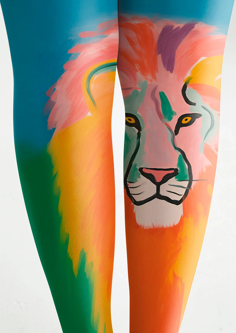 Viken Plan Colorful Lion Tights Hosiery Pantyhose