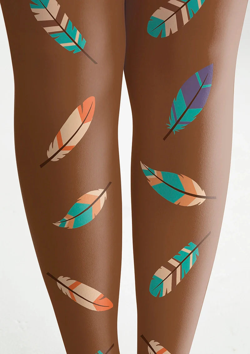 Viken Plan Feather Tights Hosiery Pantyhose