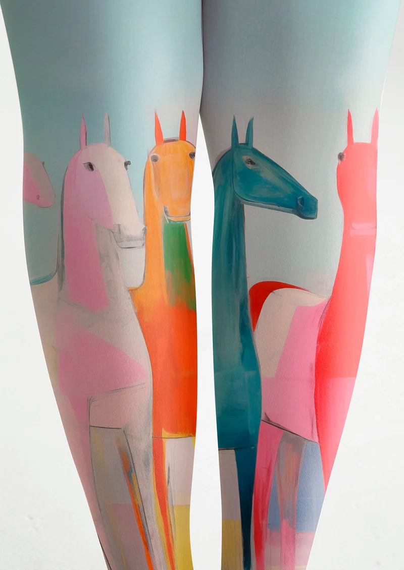 Viken Plan Horse Chromatogram Tights Hosiery Pantyhose