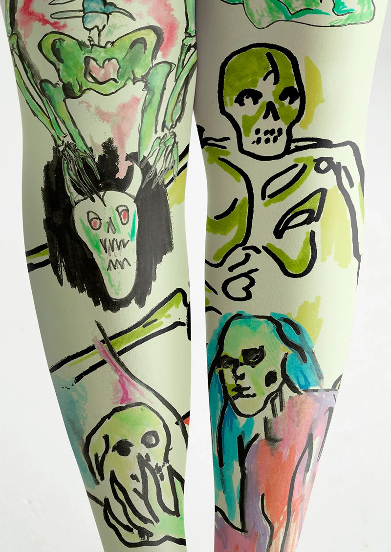 Viken Plan Noise Bone Tights Hosiery Pantyhose