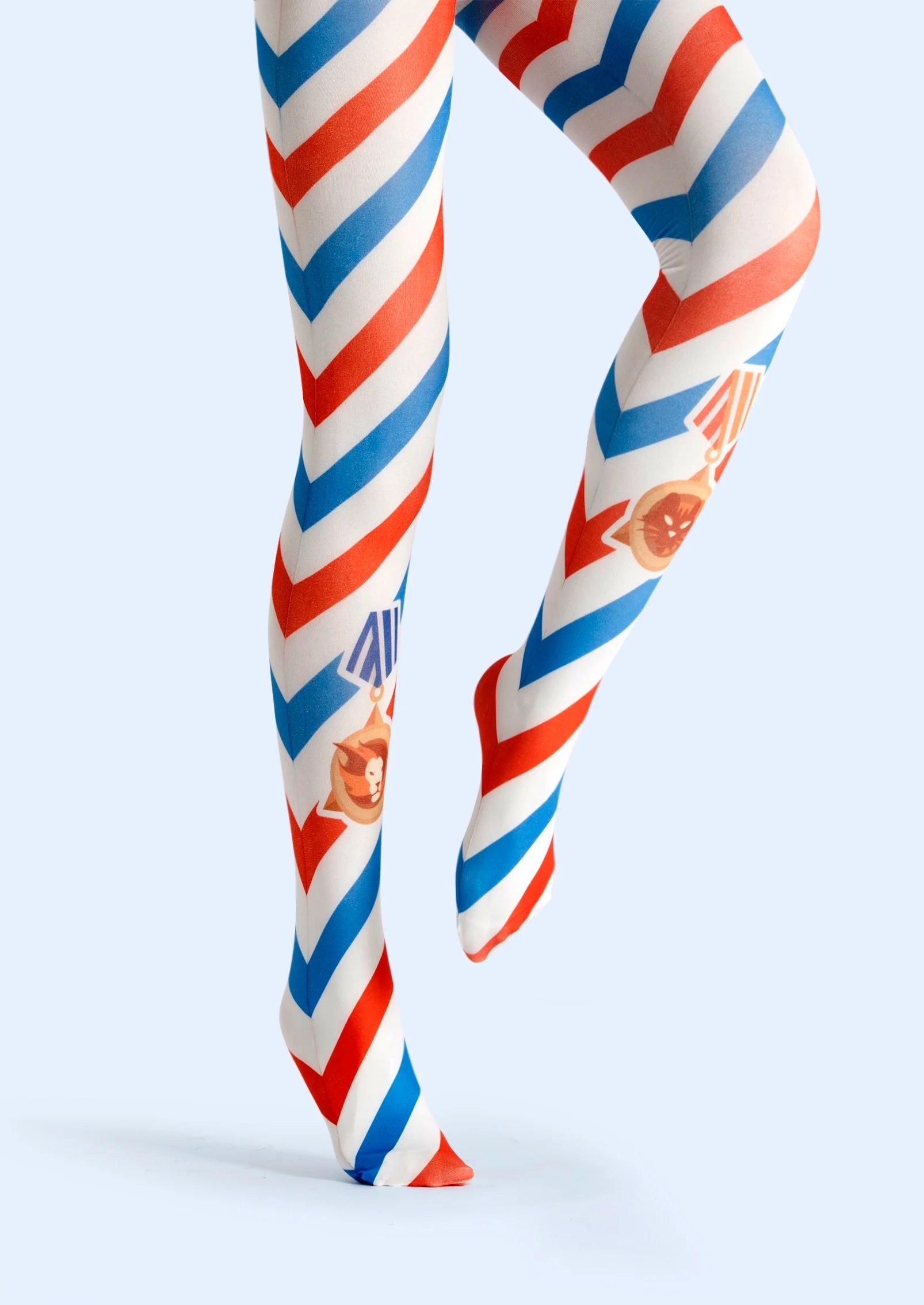 Viken Plan PopArt Print Tights Color Stripe Pantyhose/Tights [AnimalMedal]