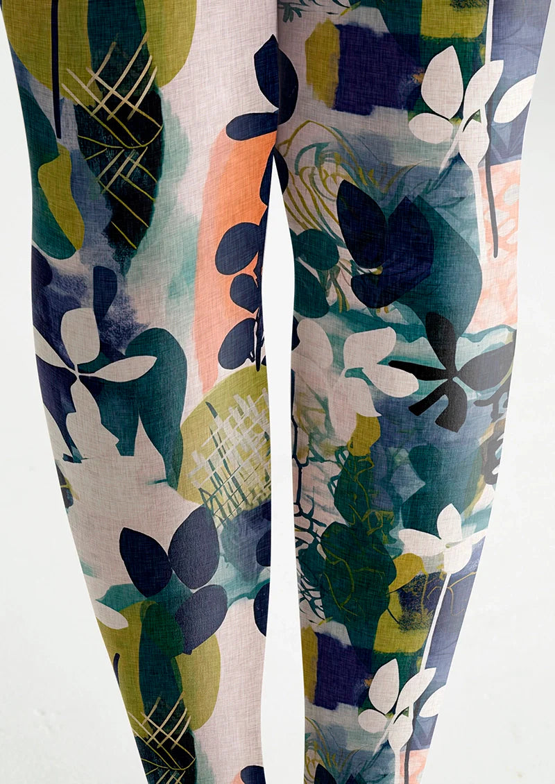 Viken Plan Diffused Petals Tights Hosiery Pantyhose