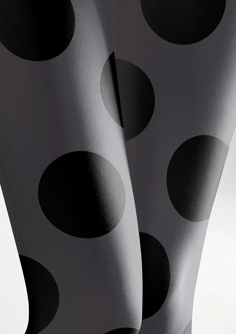 Viken Plan Gray-black polka dots Tights Hosiery Pantyhose