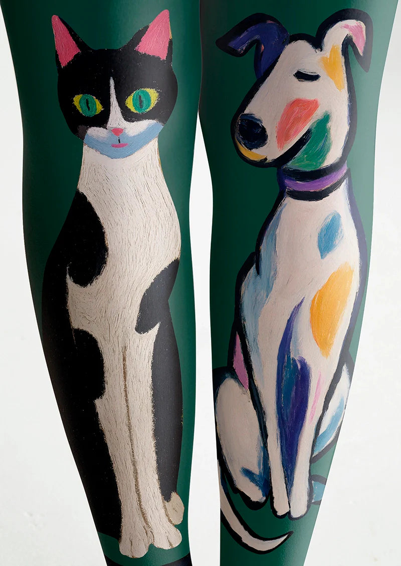 Viken Plan Cat & Dog Chromatic Gamut Tights Hosiery Pantyhose