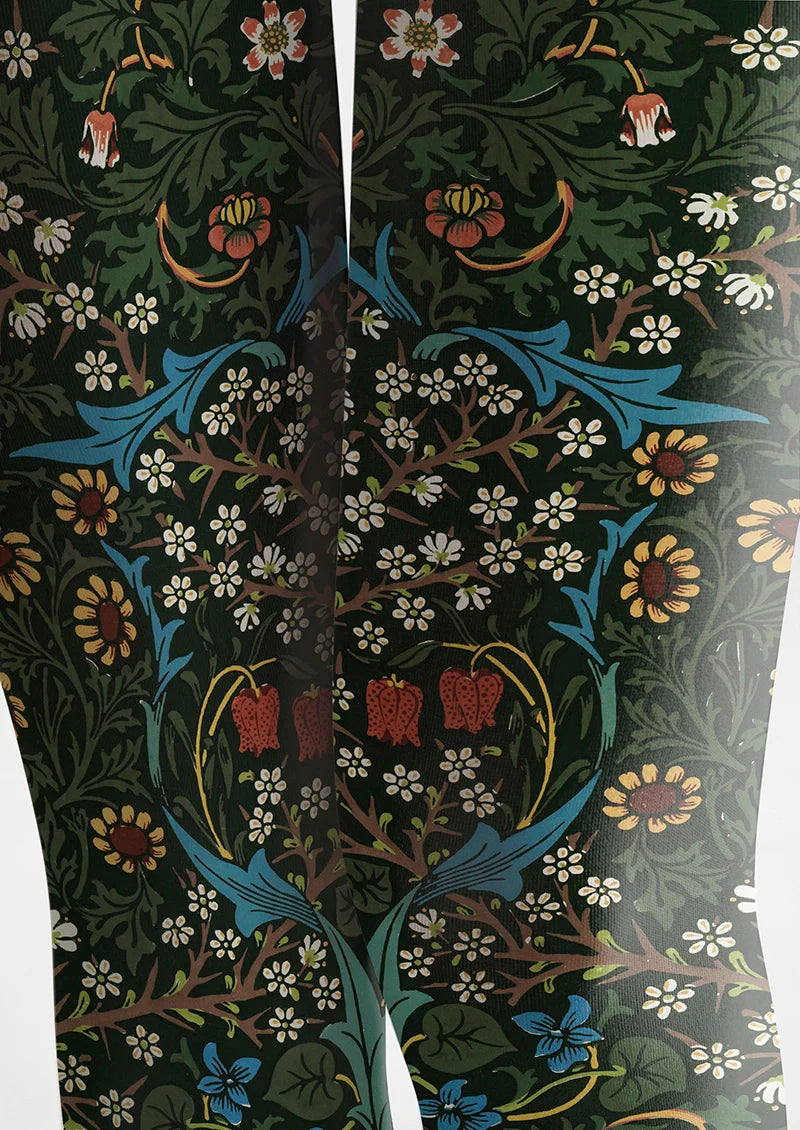 Viken Plan William Morris Florals Tights Hosiery Pantyhose
