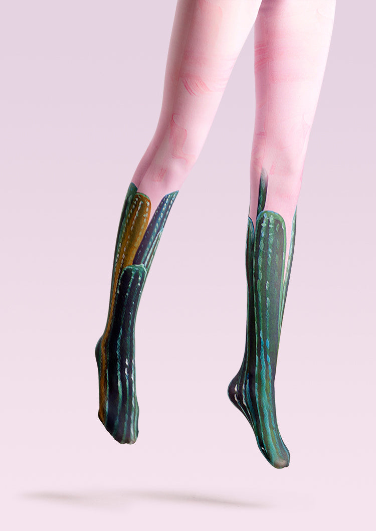Viken Plan Forest art Print Personality Pantyhose/Tights [Cactus]