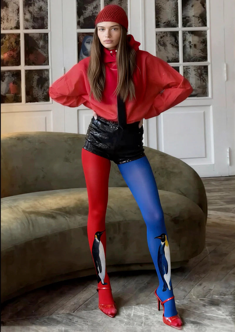 Viken Plan Penguin Mate Tights Hosiery Pantyhose