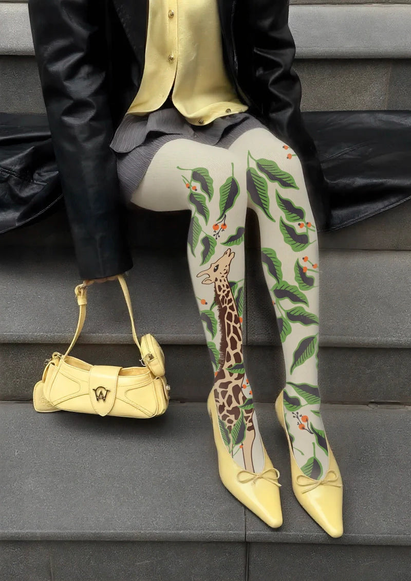 Viken Plan Giraffe Tights Hosiery Pantyhose