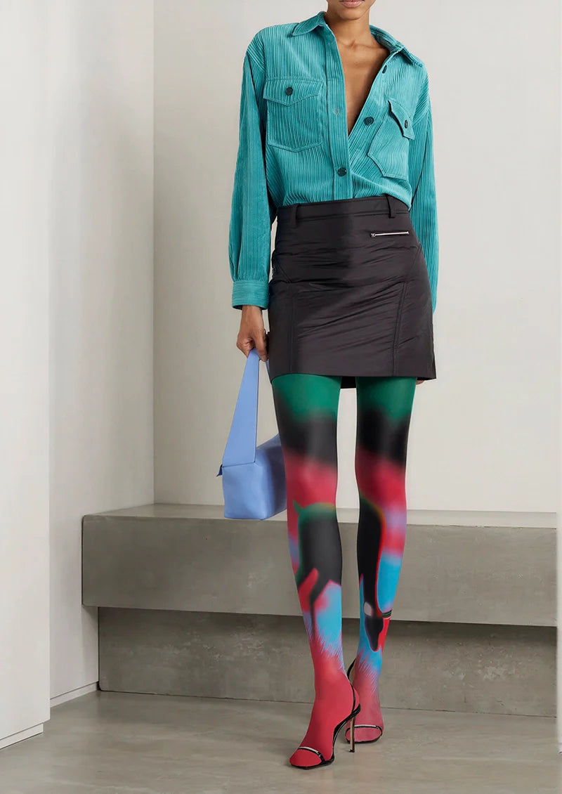 Viken Plan Psychedelic deer Tights Hosiery Pantyhose