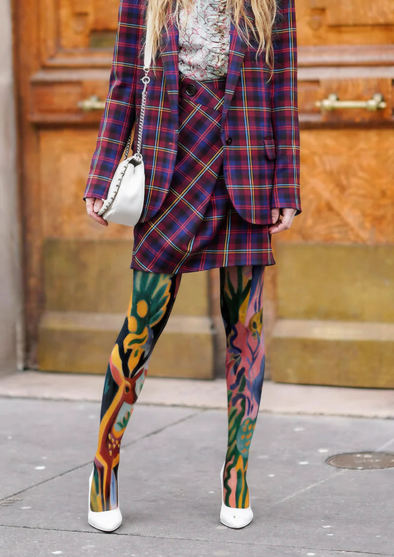 Viken Plan Deer whisper Meadow Tights Hosiery Pantyhose