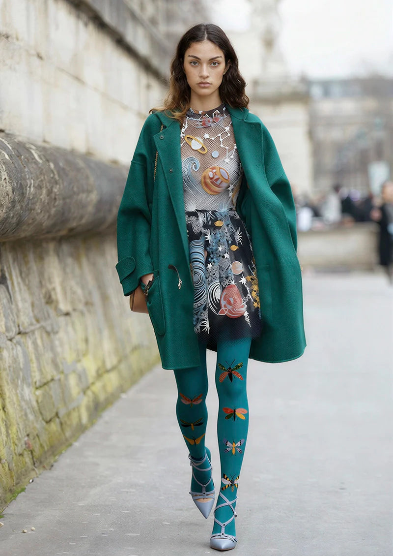 Viken Plan Prism-Butterfly Spectrum Tights Hosiery Pantyhose