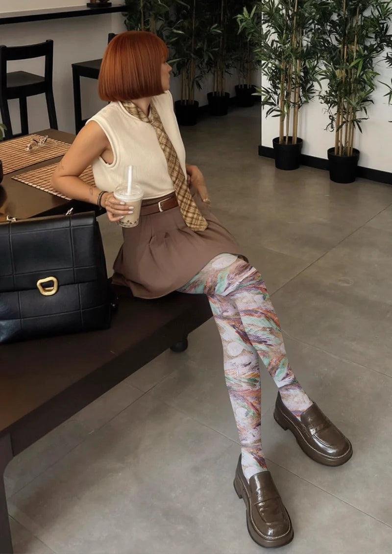 Viken Plan Ceramic Trace Tights Hosiery Pantyhose