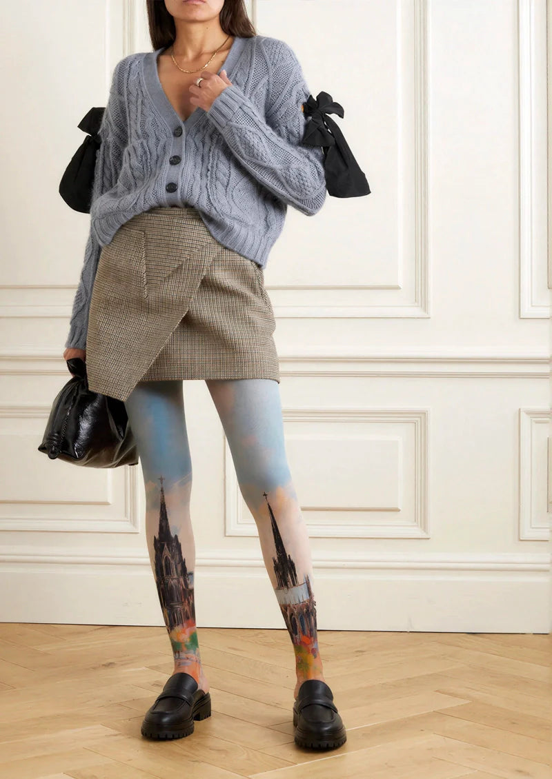 Viken Plan Cologne Cathedral Tights Hosiery Pantyhose