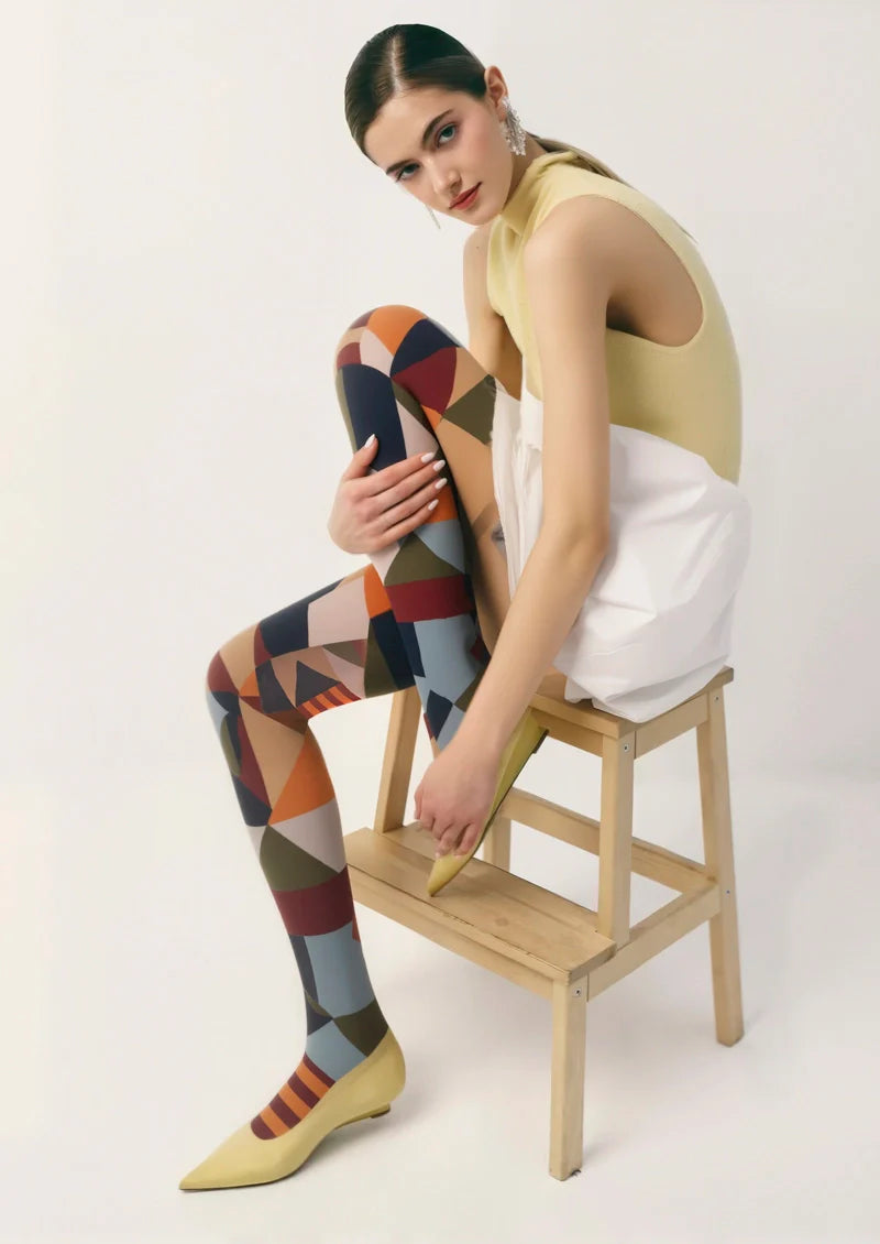 Viken Plan Gypsy Check Tights Hosiery Pantyhose
